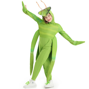 2023 Halloween Boys Girls Funny Animal Role Play Costume Mantis Costume Jumpsuit Stage Performance Clothes