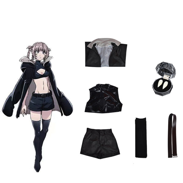 Anime Call of the Night Nazuna Nanakusa Full Set Costume+Wigs+Shoes Halloween Carnival Party Cosplay Outfit