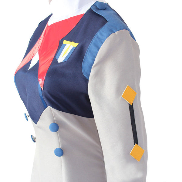 Anime Darling in the Franxx 015 Ichigo Full Set Uniform Costume With Wigs and Shoes Halloween Carnival Cosplay Outfit Set