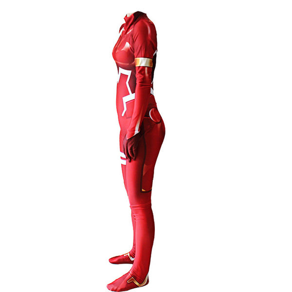 Anime Darling in the Franxx Zero Two 002 Red Jumpsuit Costume With Wigs and Headband Full Set Halloween Costume Zentai