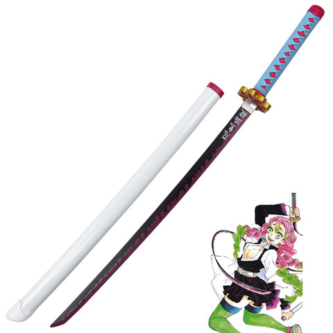 Anime Demon Slayer Kimetsu no Yaiba Mitsuri Kanroji Costume Weapon Wooden Sword Costume Accessories