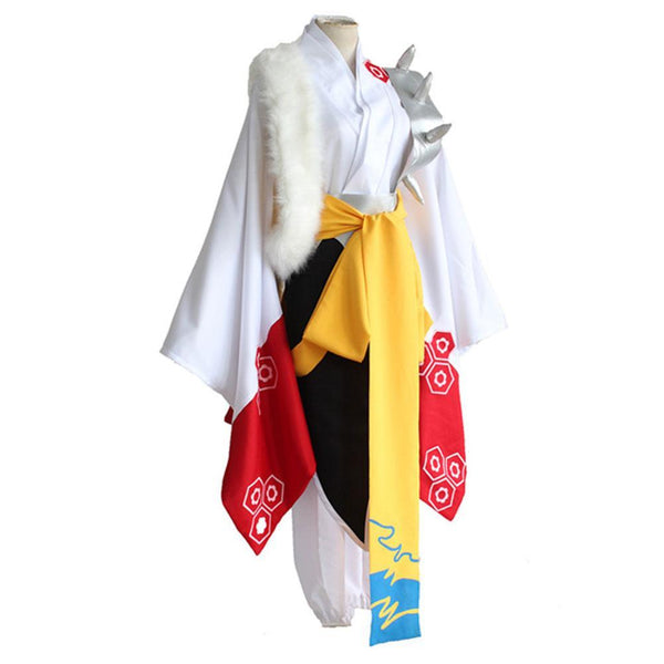 Anime Inuyasha Sesshomaru Cosplay Costume Full Set With Wigs and Shoes Halloween Costume Suit Set