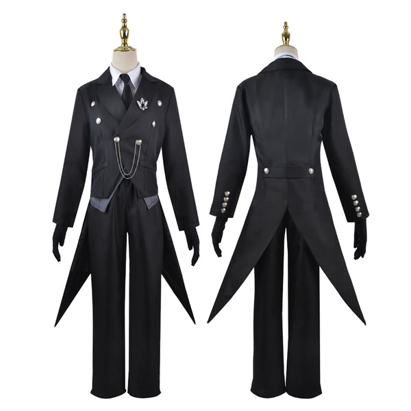Anime Kuroshitsuji Black Butler Sebastian Michaelis Butler Costume Suit Full Set Halloween Carnival Cosplay Outfit
