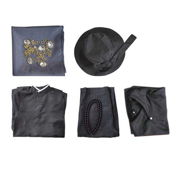 Anime Kuroshitsuji Black Butler Undertaker Costume With Wigs and Hat Whole Set Cosplay Costume Outfit