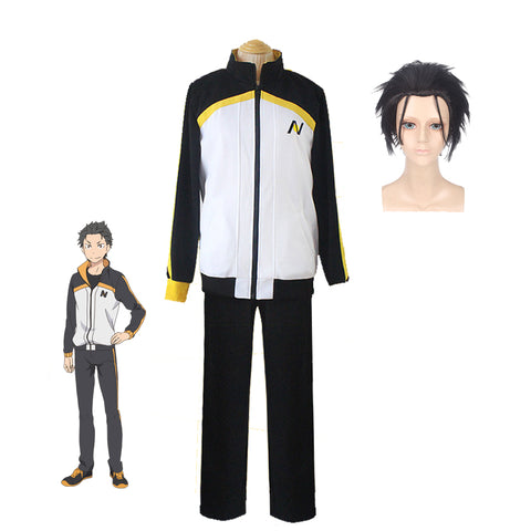 Anime Re:Zero − Starting Life in Another World Natsuki Subaru Cosplay Costume Sports Suit Outfit