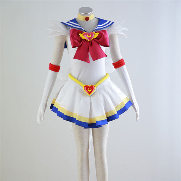 Anime Sailor Moon Usagi Tsukino Super Form Cosplay Costume Dress Halloween Carnival Costume