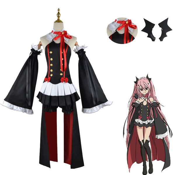 Anime Seraph Of The End Owari no Seraph Krul Tepes Cosplay Costume+Wigs Halloween Full Set Costume Outfit