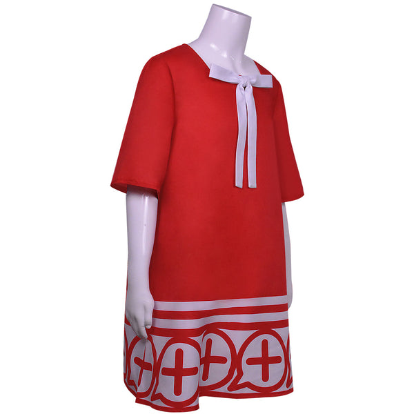 Anya Forger Kids Girls Costume Red Dress Outfit Halloween Costume