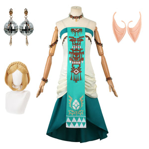 Halloween Costume Princess Cosplay Dress Princess Zela Costume With Ears Accessories