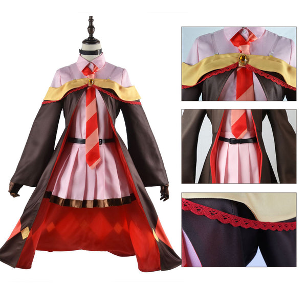 KonoSuba An Explosion on This Wonderful World! Megumin Whole Set Costume With Wigs and Boots Halloween Costume Set