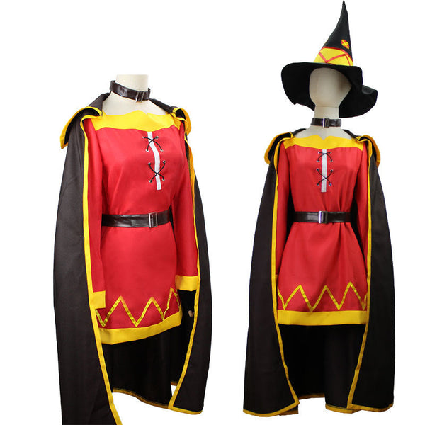 KonoSuba: God's Blessing on this Wonderful World! Megumin Whole Set Costume With Wigs and Boots Cosplay Outfit Set