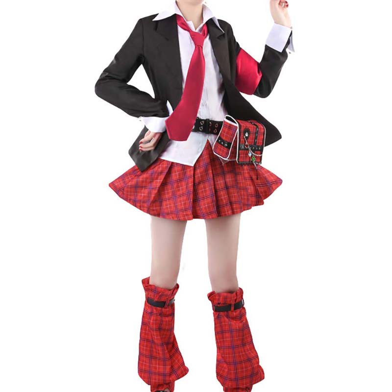 Anime Shugo Chara Hinamori Amu Cosplay Costume Pink Vest Skirt main image 0