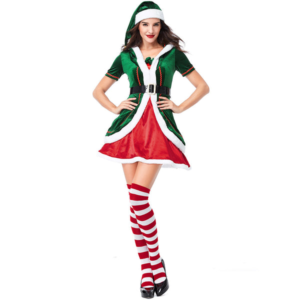 Christmas Halloween Costume Couple Matching Christmas Elf Costume Christmas Holiday He and She Elf Outfit