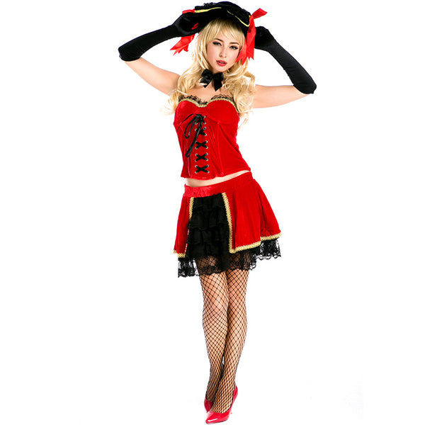 Adult Womens Sexy Royal Pirate Lady Costume Halloween / Stage Performance / Party