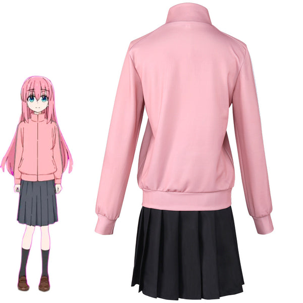 Anime Bocchi the Rock! Hitori Gotoh Cosplay Full Set Costume With Wigs and Shoes Halloween Costume