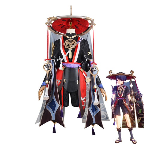 Genshin Impact Balladeer Kunikuzushi Scaramouche Cosplay Costume With Hat Full Set Halloween Costume