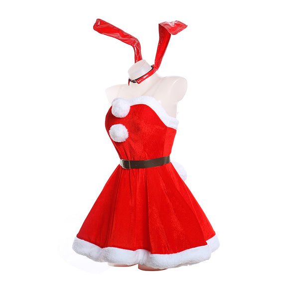 Rascal Does Not Dream of Bunny Girl Senpai Mai Sakurajima Red Christmas Dress Costume Halloween Costume