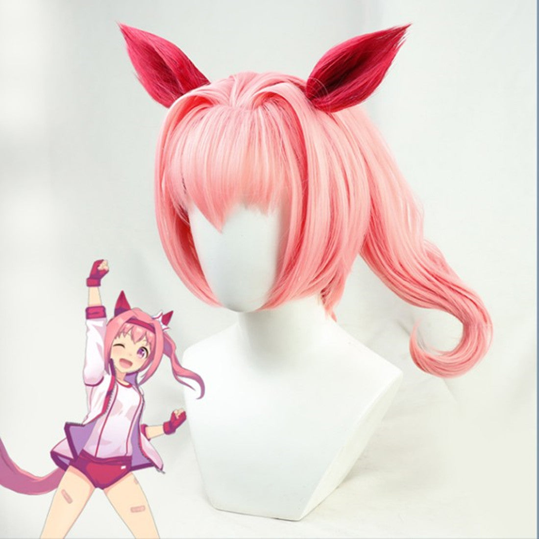 Uma Musume Pretty Derby Cosplay Haru Urara Cosplay Wigs Pink Wigs