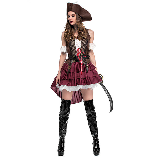 Women Deluxe Somali Pirate Costume Halloween/Stage Performance/Party