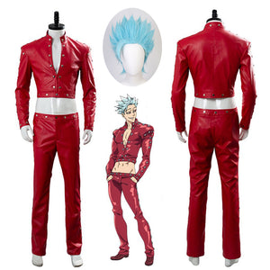 The Seven Deadly Sins Fox's Sin of Greed Ban Cosplay Costume PU Suit Halloween Carnival Outfit