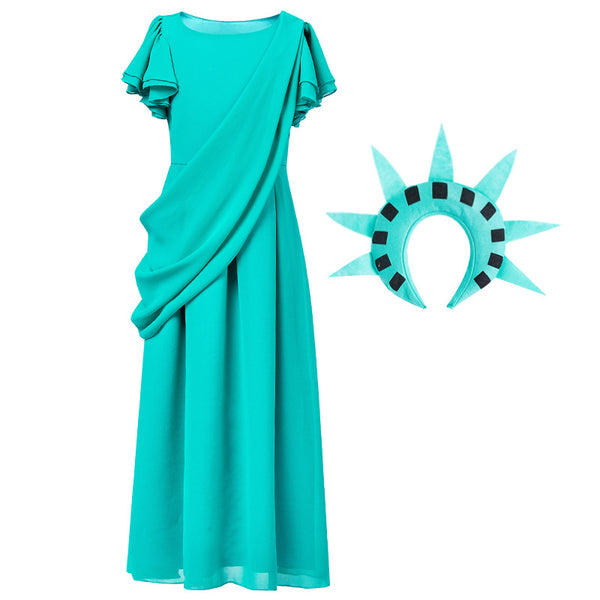 2023 Children's American Liberty Costume Girl's Ancient Greek Robe Dress Costume For Halloween