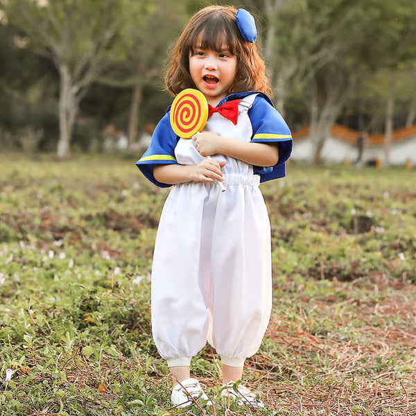2023 Children's White Strappy Pants Sailor Suit Cosplay Costume Halloween Duck Anime Costumes