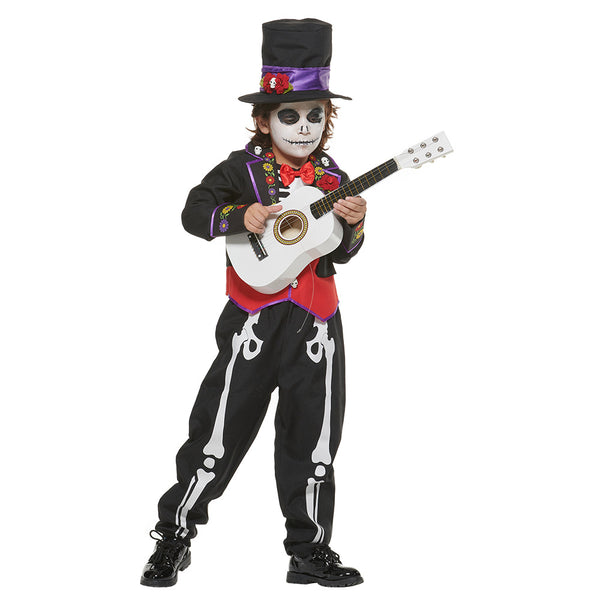 2023 El Dia de los Muertos Costume Day of the Dead Kids Boys Cosplay Costume Halloween Skeleton Cosaplay Outfit