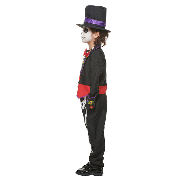 2023 El Dia de los Muertos Costume Day of the Dead Kids Boys Cosplay Costume Halloween Skeleton Cosaplay Outfit