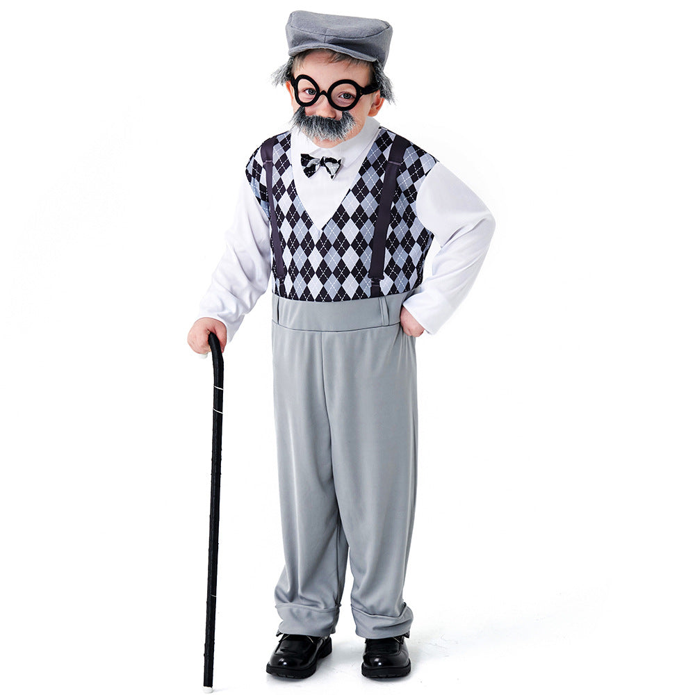2023 Halloween Child Elderly Costume Grandpa Costume Stage Performance Clothes