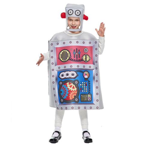 2023 Halloween Children's Performance Costume Robot Cosplay Costume Set