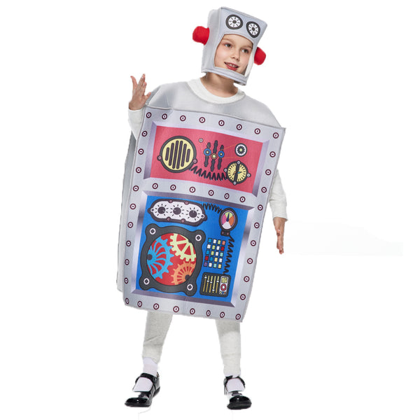 2023 Halloween Children's Performance Costume Robot Cosplay Costume Set