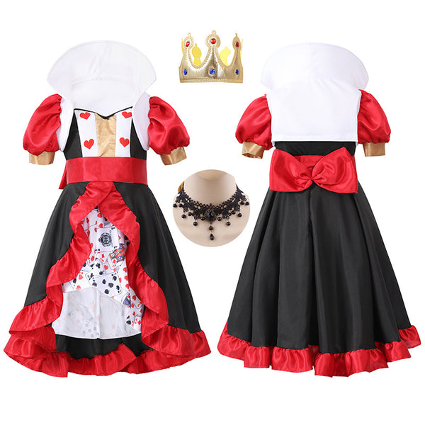 2023 Halloween Costumes Child Poker Queen Costume Girls Stage Performance Costumes