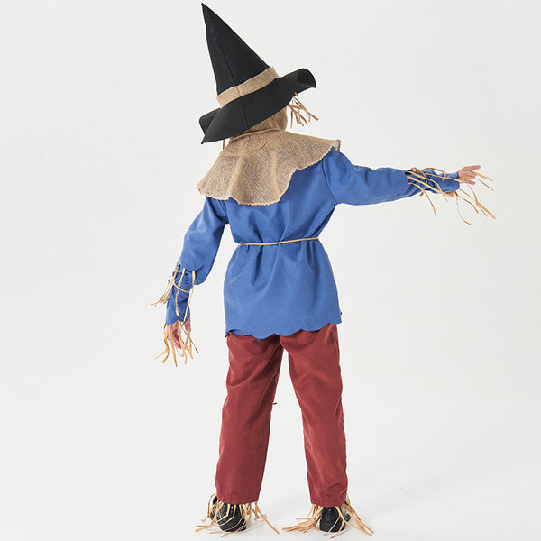 2023 Halloween Costumes Kids Scarecrow Role Play Stage Performance Costumes
