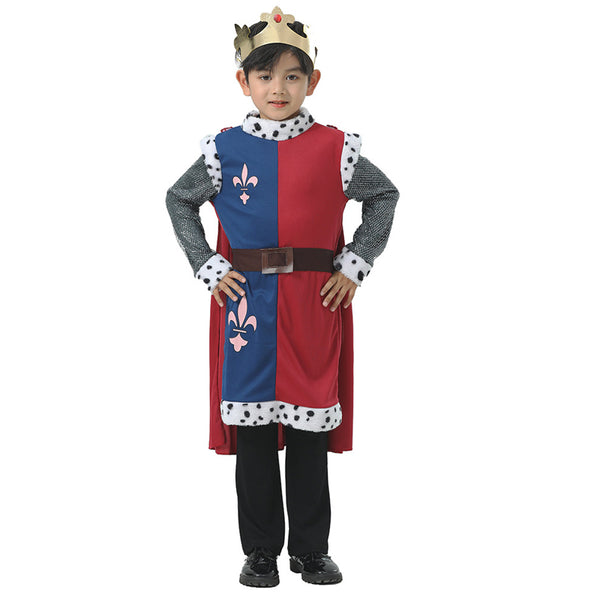 2023 Halloween Kids Medieval King Arthur Costume Children's Stage Performance Costumes Halloween Costumes