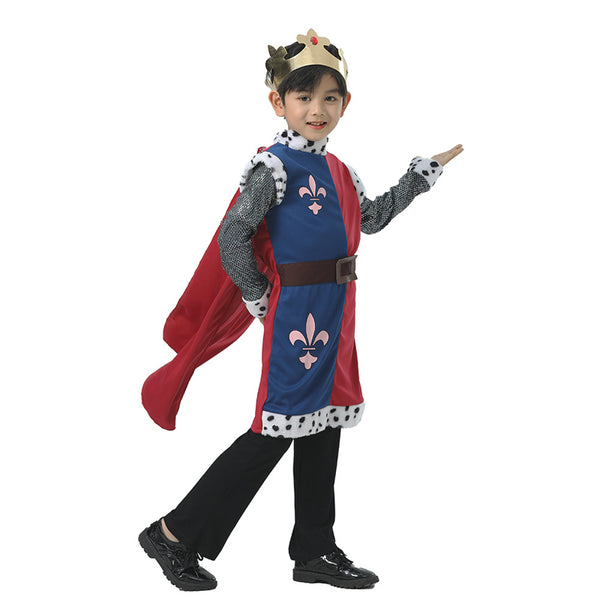 2023 Halloween Kids Medieval King Arthur Costume Children's Stage Performance Costumes Halloween Costumes