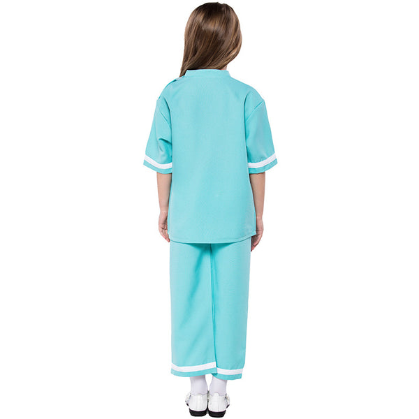 2023 Kids Halloween Doctor Costume Girls Boys Halloween Party Performance Outfit