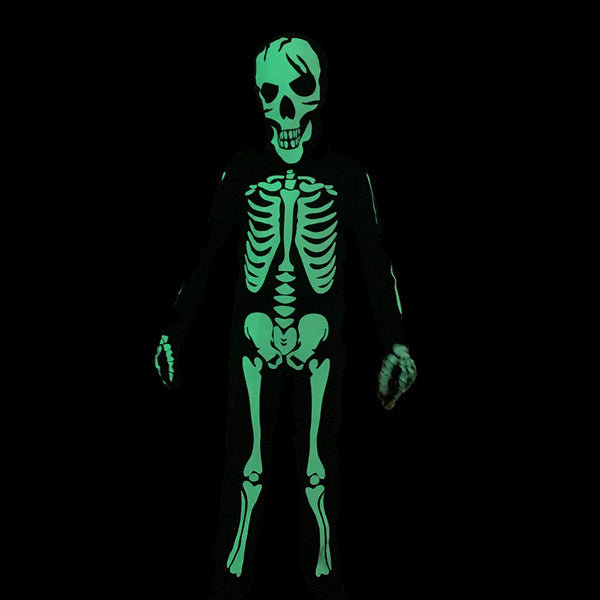 2023 New Kids Costume Glow-in-the-dark Scary Skeleton Jumpsuit Zentai Halloween Canival Outfit For Girls Boys