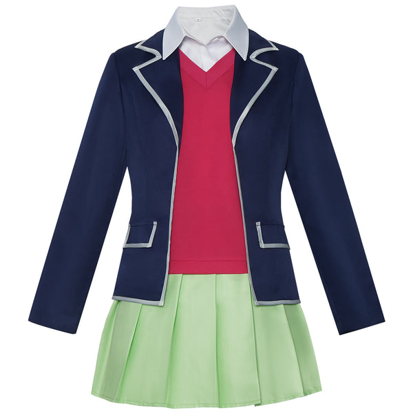 5Hanayome Itsuki Nakano  School Uniform Costume+Wigs Halloween Cosplay Outfit