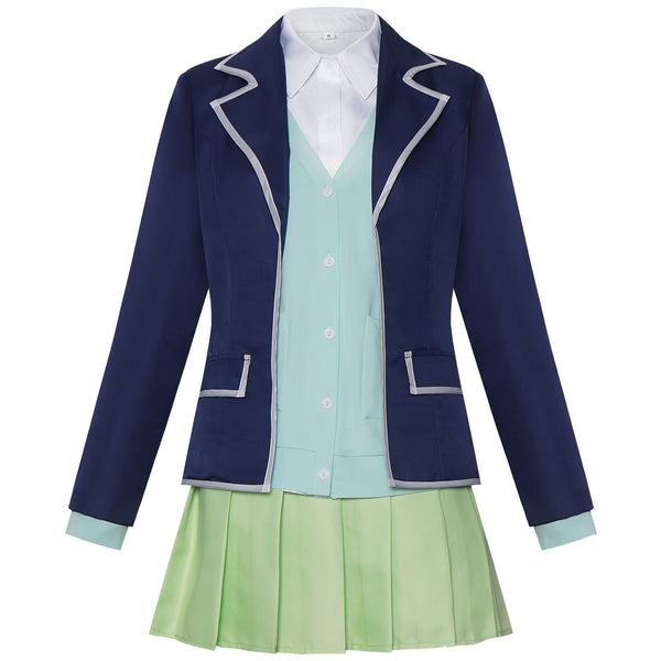 5Hanayome Miku Nakano School Uniform+Wigs Halloween Cosplay Outfit