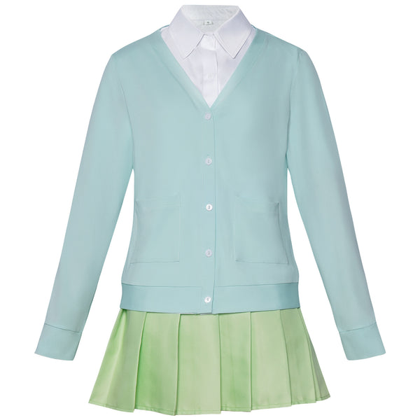 5Hanayome Miku Nakano School Uniform+Wigs Halloween Cosplay Outfit