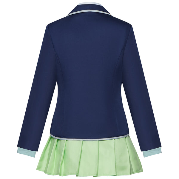 5Hanayome Miku Nakano School Uniform+Wigs Halloween Cosplay Outfit