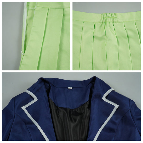 5Hanayome Miku Nakano School Uniform+Wigs Halloween Cosplay Outfit