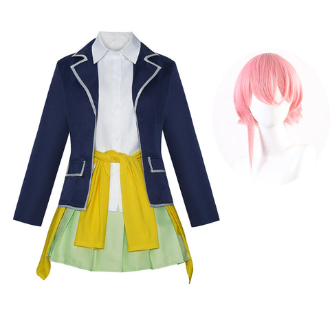 5Hanayome Ichika Nakano School Uniform Costume+Wigs Halloween Cosplay Outfit