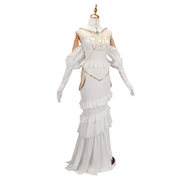 Albedo Costume Dress With Wigs Horns Wings Whole Set Women Girls Halloween Cosplay Outfit