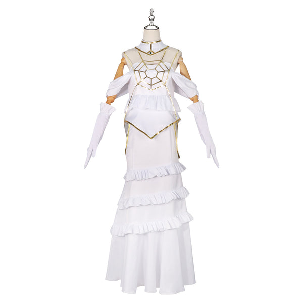 Albedo White Dress Costume Halloween Cosplay Outfit For Women Girls