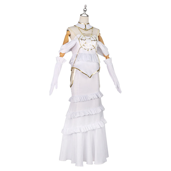 Albedo White Dress Costume Halloween Cosplay Outfit For Women Girls