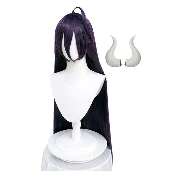 Albedo Wigs WIth Horns Accessories Halloween Cosplay Props