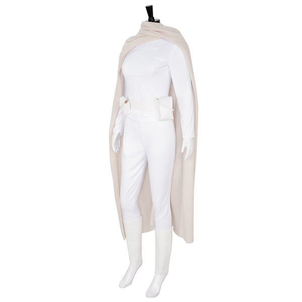 Amidala White Suits Women Queen White Dress Costume Full Set Outfits Halloween