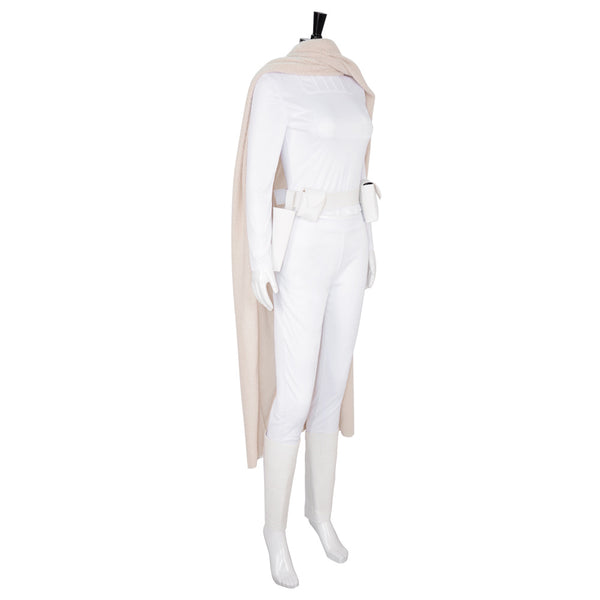 Amidala White Suits Women Queen White Dress Costume Full Set Outfits Halloween