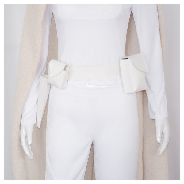 Amidala White Suits Women Queen White Dress Costume Full Set Outfits Halloween